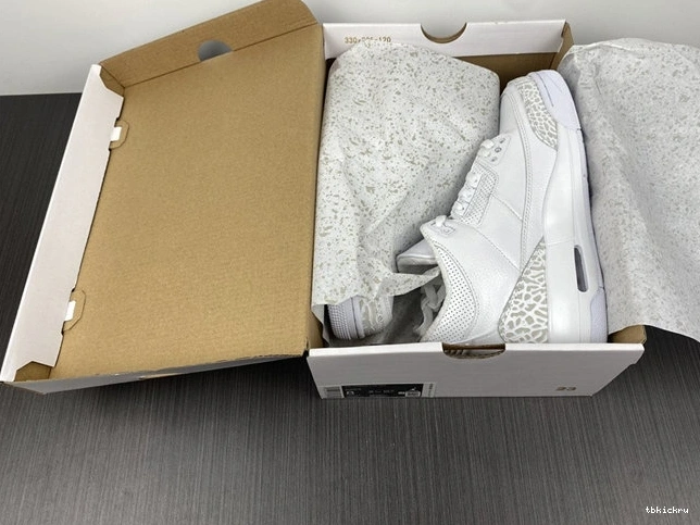 Cheap TBkick White 3846 Jordan3 Pure ComfortFit 429487- 1029